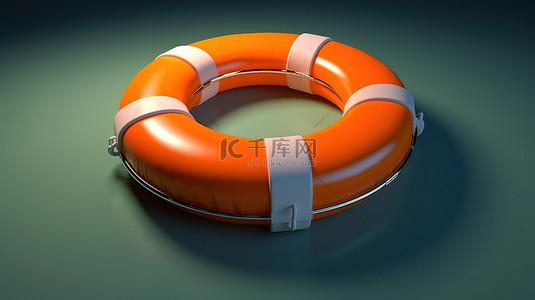 漂浮背景图片_救援浮标的 3d 插图