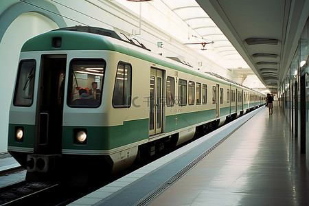 列车人背景图片_下午 5 点 02 点在奥兰多火车站开出的新 BPI 列车