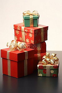 红色圣诞礼物照片高级免版税代码 6562090331