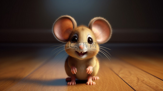 可爱的小老鼠背景图片_令人愉快的小啮齿动物富有想象力的 3D 艺术品