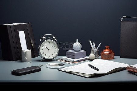 办公钢笔背景图片_办公桌上的一张商务办公桌