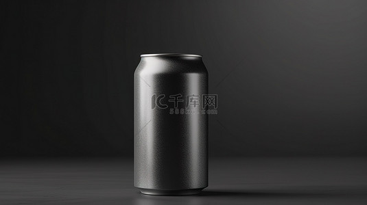 金牛报春背景图片_深灰色铝罐模型的 3D 渲染
