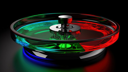 使用 3D 比例插图调整红色蓝色绿色和透明度的颜色平衡