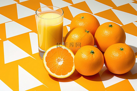 食品储藏室里的橙汁和橙片