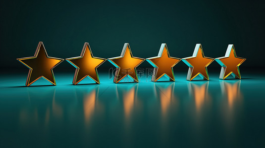 顶级优质服务客户评论五星级 3D 渲染