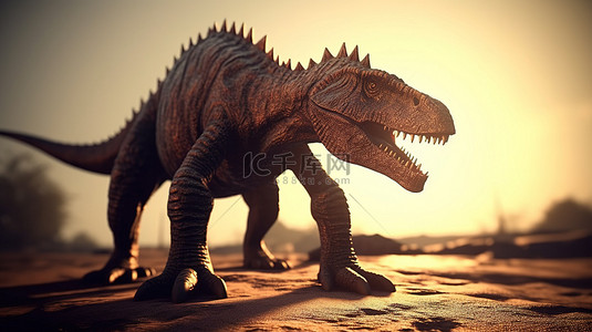 恐龙灭绝背景图片_古代灭绝恐龙的 3d 渲染