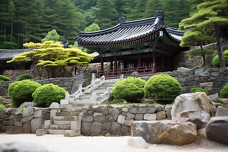 国立中学背景图片_釜山韩国国立宫殿的韩国寺庙博物馆