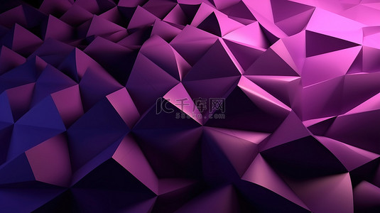 科技水流背景图片_时尚渐变 3d 渲染中的紫色几何背景