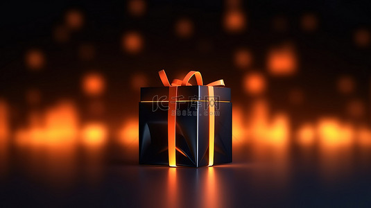 假日特卖背景图片_3D 渲染明亮发光框架黑色星期五超级销售礼品盒和购物袋的插图