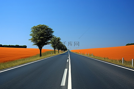 道路线背景图片_国家的蓝色道路线