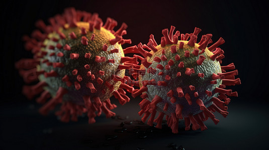 医疗保障医疗保障背景图片_3d 渲染世界中的传染性病毒