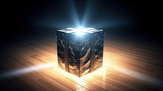 盒形背景图片_引人注目的高对比度 3D 渲染图像中的辐射盒开口