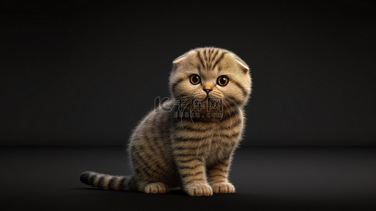 可爱猫背景背景图片_创建苏格兰折耳猫的 3D 模型
