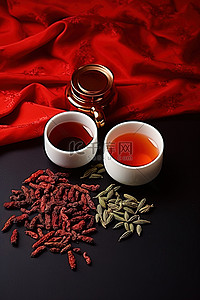 姜背景图片_枸杞子 枸杞子和姜茶