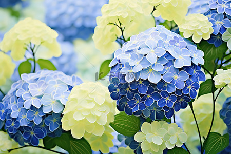 蓝色的花背景图片_蓝色的花朵在树附近绽放