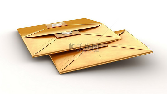 信封信纸背景图片_3d 渲染隔离信封