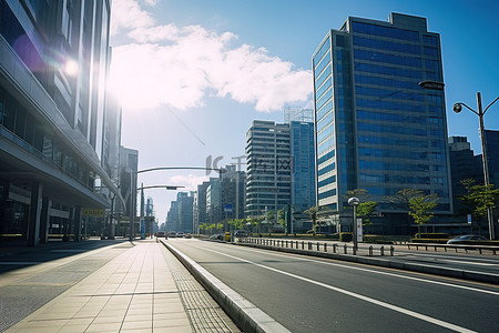 机场车背景图片_通往机场的道路位于市区