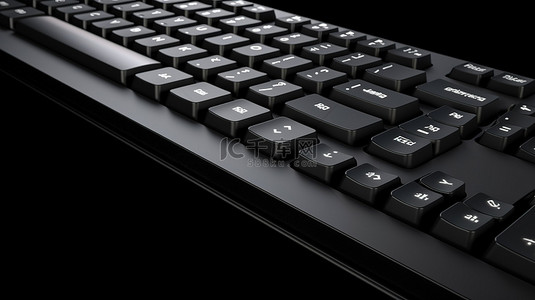 带有安全密钥的黑色键盘的商业 3d 渲染中的数字安全