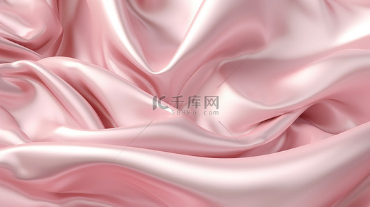 闪闪发光的腮红粉红色表面，带有丝绸和珍珠成分 3D 渲染