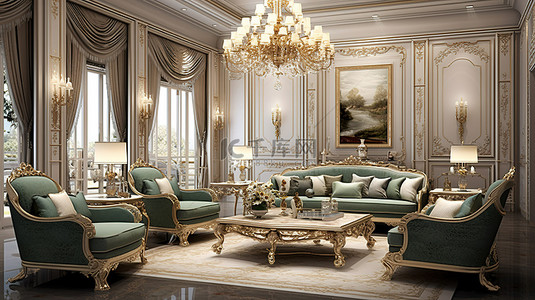 欧洲风格背景图片_设计一个具有欧洲风格的客厅，融合了风格和舒适度