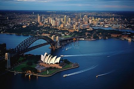 鸟瞰悉尼城市景观
