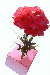 红色康乃馨礼包红玫瑰