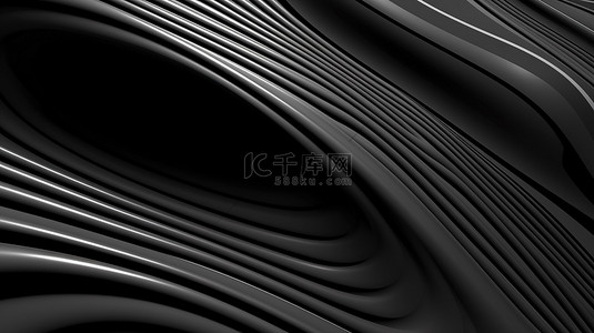 黑色条纹背景图片_3d 渲染抽象背景与黑色条纹图案