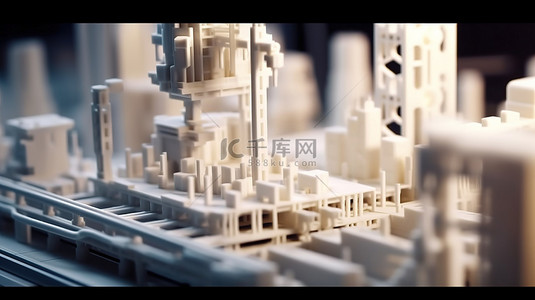 工作精准，最先进的 3D 打印机以细致的细节雕刻摩天大楼