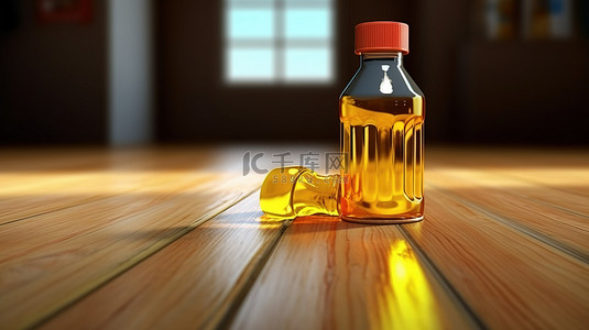 吸管壶背景图片_室内空间油饮料的 3d 插图