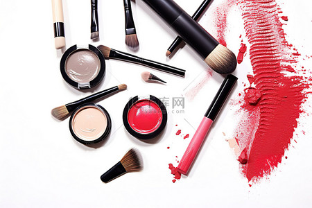 基础基础背景图片_一次性提供化妆和刷子等美容产品