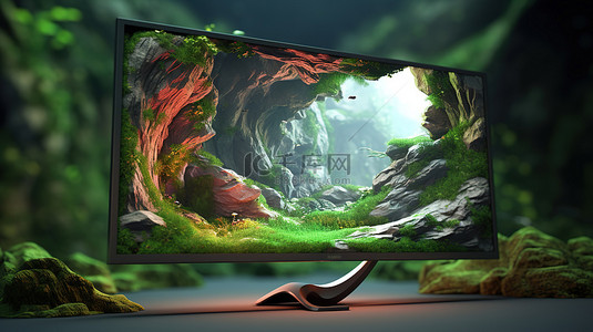游戏机屏幕背景图片_高性能游戏显示器的 3D 渲染设计
