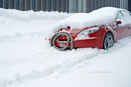 雨雪防滑背景图片_汽车冬季轮胎防滑链