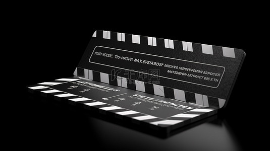 相机胶卷背景图片_电影场记板的超高清 3D 渲染