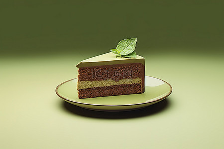 绿色蛋糕背景图片_绿色抹茶蛋糕