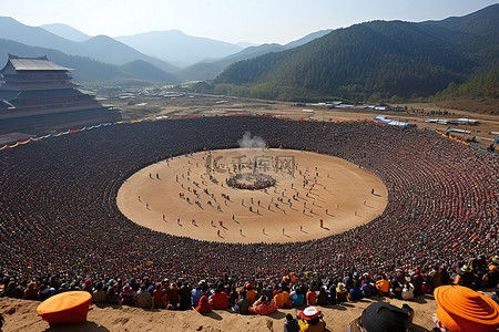 文化旅游日背景图片_超过15万人参加不丹的争吵