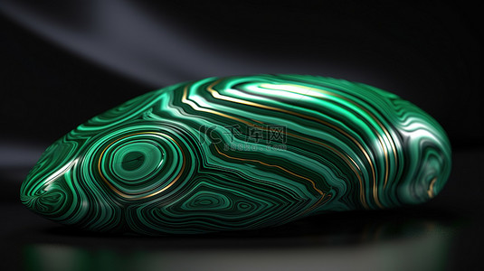 绿色花纹背景背景图片_辐射孔雀石是一种令人惊叹的绿色宝石，具有迷人的纹理 3D 渲染