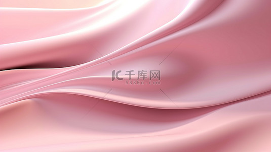 3D 抽象渲染具有柔和的粉红色背景