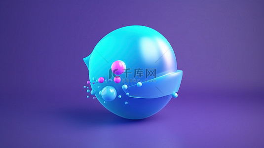 短视频背景背景图片_标志性的 3D facebook Messenger 徽标增强蓝色背景下的社交媒体沟通