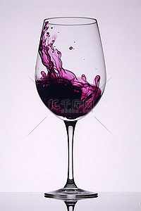 漂浮紫色背景图片_可以看到红酒杯中漂浮着一个气泡