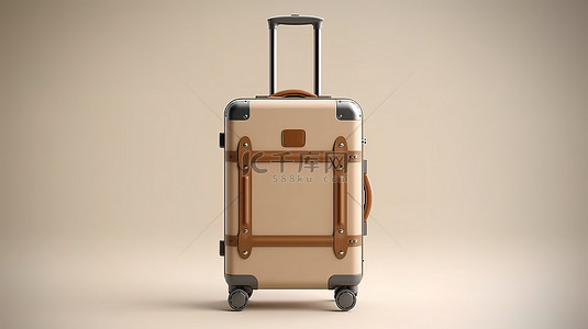 拿行李箱人背景图片_3D 可视化现代行李箱