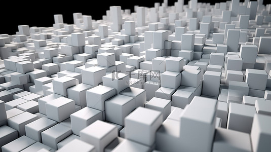 3d 渲染中白色立方体背景上的动作捕捉艺术设计