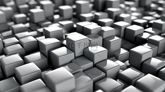 马赛克背景背景图片_以抽象形式动态描述灰色立方体运动
