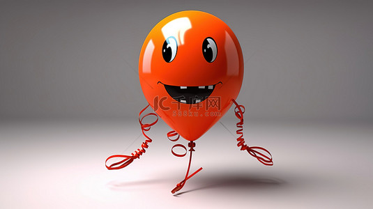 生气背景图片_气球刺客的 3d 渲染