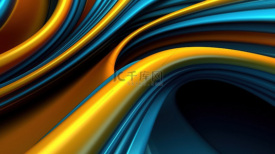 蓝色黄色线条背景图片_充满活力的霓虹灯抽象背景，带有蓝色和黄色线条，非常适合您的设计需求