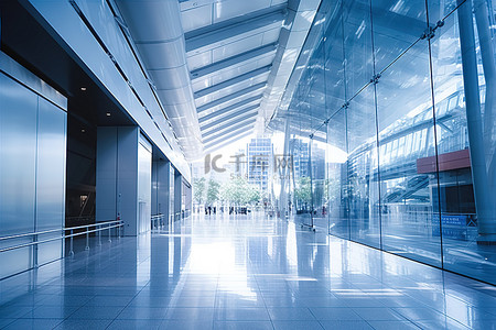 会展中心背景图片_东京市中心一座现代风格的玻璃建筑