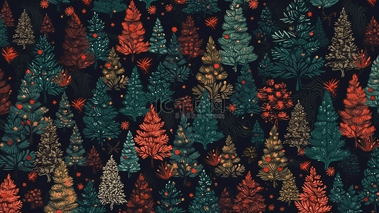 圣诞节红色森林精美许多