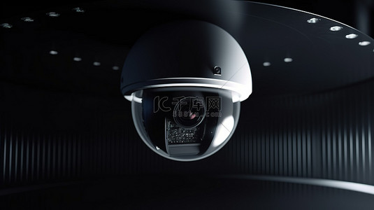 室内闭路电视摄像机 3d 渲染以获得最佳安全性