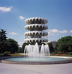 国家艺术博物馆的喷泉
