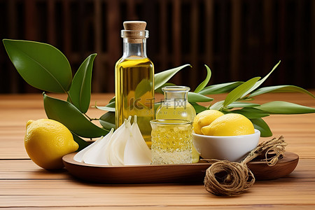 橄榄油柠檬和大蒜