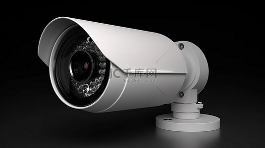 电力监控系统背景图片_闭路电视摄像机以 3D 渲染以增强安全性